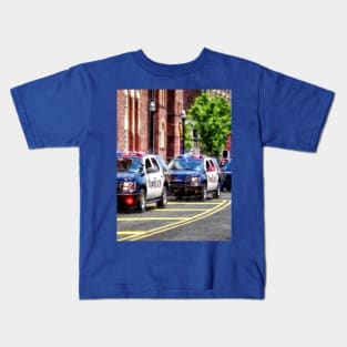 Line of Police Cars Kids T-Shirt